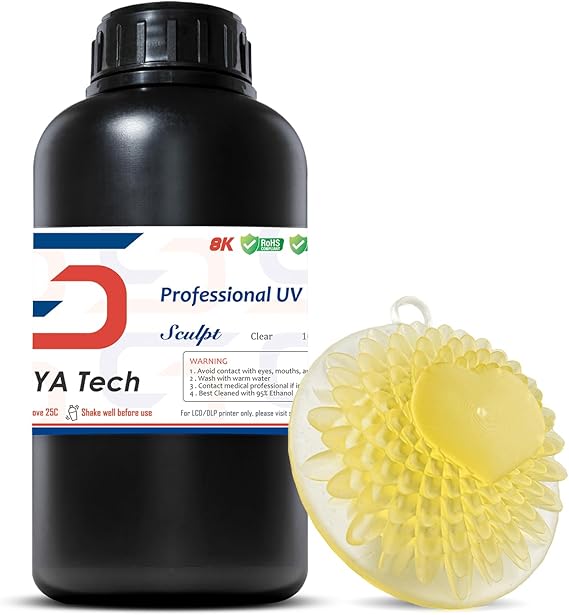 Siraya Tech 3D Printer Resin Sculpt High Temperature Resistance (Clear, 1kg)