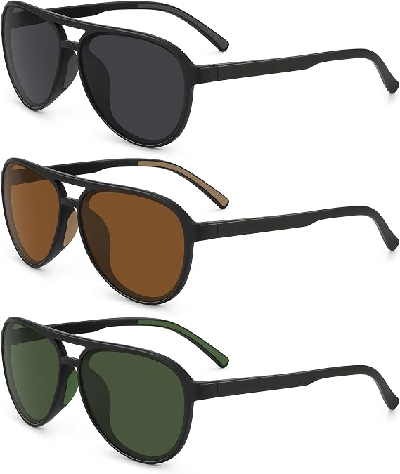 STORYCOAST Polarized Aviator Sunglasses for Men Women Classic Retro Aviators Sports Driving Running Sun Glasses