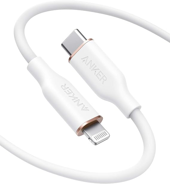 Anker PowerLine III Flow Cable USB C to Lightning, 180 cm, White