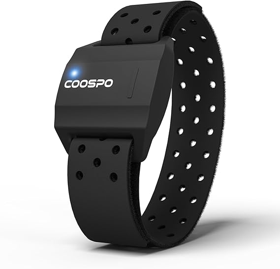 COOSPO Heart Rate Monitors Armband Optical Heart Rate Sensor Bluetooth 4.0 ANT+ Compatible with iFit Polar Strava Wahoo Garmin Peloton