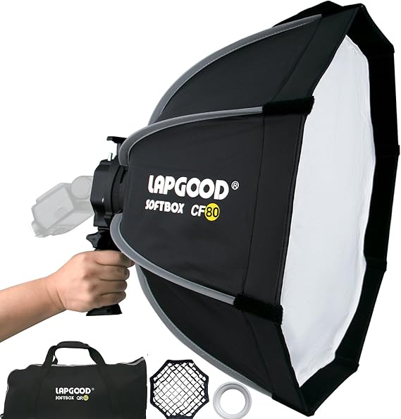 32''/80CM Bowens Mount Softbox,S-Type Bracket Handheld Soft Box