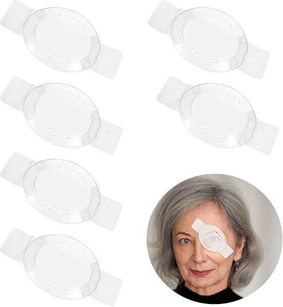 Eye Shield After Cataract Surgery 6Pcs Plastic Eye Patch Comfortable Clear Eyes Patch with Ventilation Holes for Children Adults After Surgery Eyes Protection