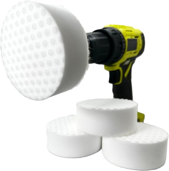 3.5 Drill Powered Magic Sponge Eraser 6 Pieces Kit with Drill Attachment