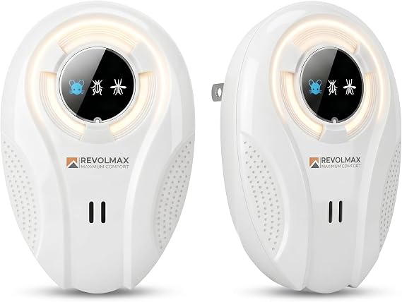 Ultrasonic Pest Control Repeller - Electronic & Ultrasound, Indoor Plug-in Repellent - Get rid of - Rodents, Mice, Squirrels, Bats, Insects, Bed Bugs, Ants(2 Pack)