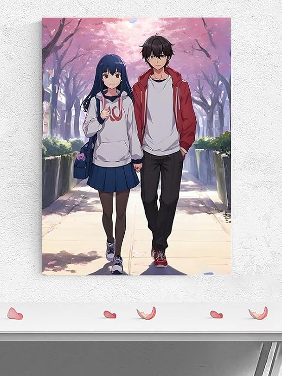 Postermanya (pster573) Romantik Çift Manga Anime Poster - Afiş - Dekoratif Duvar Posteri 30 x 40