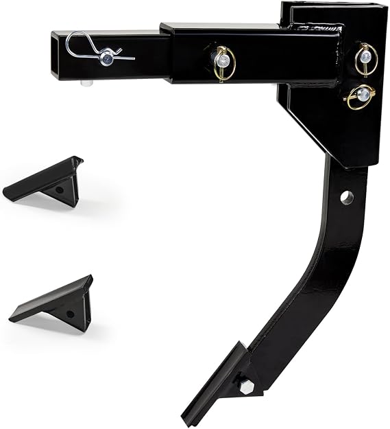 Hitch Mounted Ripper, 16'' Scarifier Shank, Updated Heavy Duty Hitch Lawn Trencher, Middle Buster Plow for CAT 0&1,3-Point Quick Hitch Tractors, 20mm Thicken Sub Soil Shank with 2 Ripper Teeth