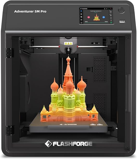 FLASHFORGE Adventurer 5M Pro Enclosed 3D Printer, 220x220x220mm