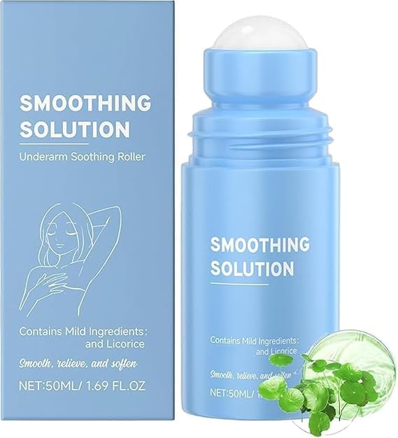 Razor Bump & Ingrown Hair Treatment, Smoothing Solution Ingrown Hair Serum, Post-Shave & Waxing Care, Roller Ball Applicator for Tend Skin, Suitable for Face, Armpits, Bikini Area (50ml, 1pcs)