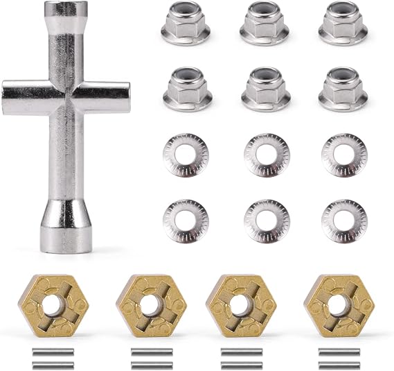 HAIBOXING 1/12TH Scale RC Car Spare Parts Desert Truck Metal Wheel Hex, Pins and Nuts Apply to 2995 (T002 & H003 & H022 & T2121)
