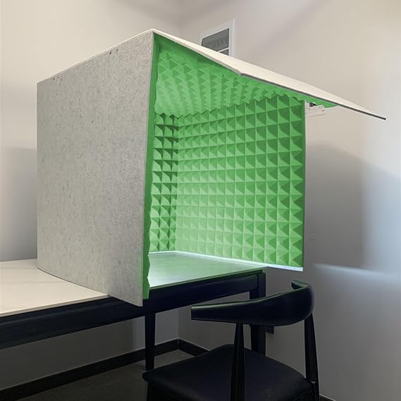WORDFUN Portable Vocal Booth for Recording, Sound Isolation Room for Home Studio, Self Made Sound Booth Box, Microphone Isolation Shield, Vocal Absorbing Shield, for Home Office and Studio