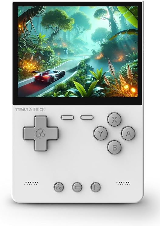 TRIMUI Brick Retro Handheld Game Console, 3.2" IPS Screen, Linux System Supports Multiple Simulators, Built-in 3000mAh Battery (White, 64, GB)