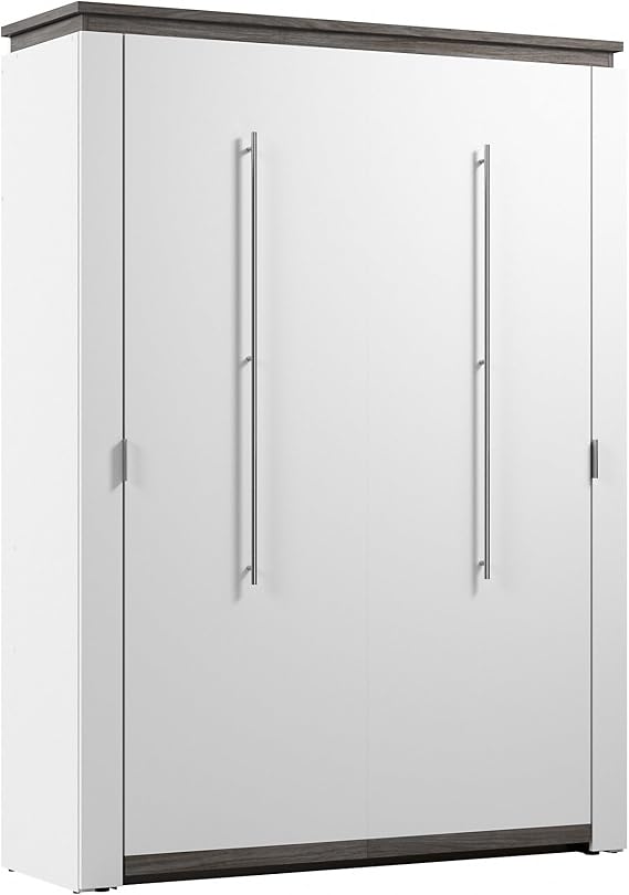 Bestar Full Murphy Bed, White, Orion, 61W