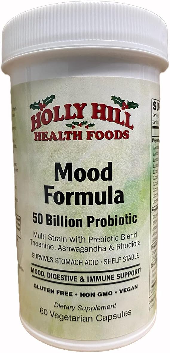 Holly Hill Health Foods Mood Support 50 Billion Probiotic, 60 Vegetarian Capsules
