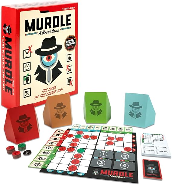 Goliath Games Presents: Murdle - The Board Game Based Puzzle Book Notes Codes Mystery Murdle For 1+ Players from 14 Years