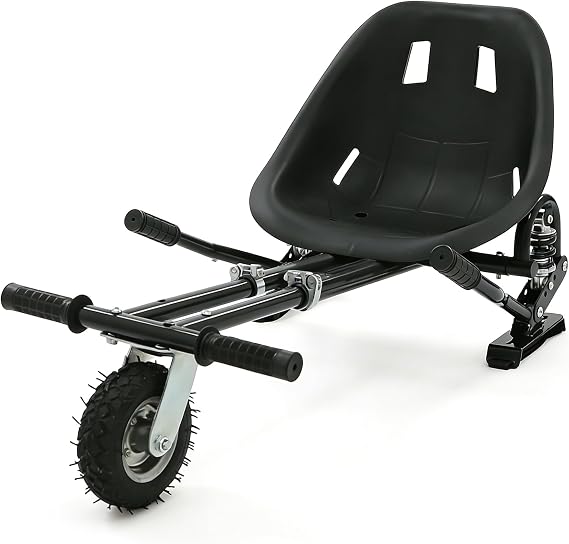 Universal Hoverboard Go-Kart Seat Attachment for Self-Balancing Scooters, Adjustable Fits 6.5", 8", 10'' Hover Board, Easy Install, 220 LBS, Kids & Adults Fun (Scooter Not Included)
