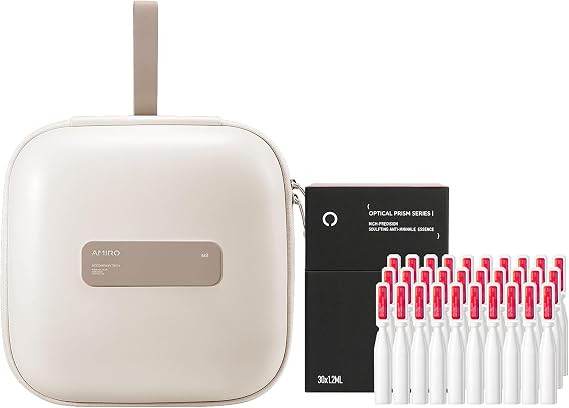 AMIRO Travel Makeup Bag with LED Mirror M3 +PDRN Face Serum with Salmon DNA