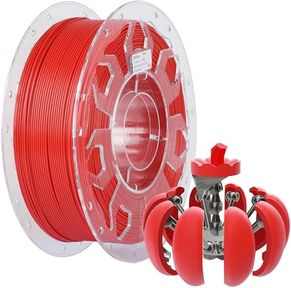 Creality PLA Filament 1.75mm, 3D Printer Filament, 1.0kg (2.2lbs) Spool, No Warp Enhanced Toughness, Dimensional Accuracy 0.03mm Printing Filament, for 3D Printers (Red)