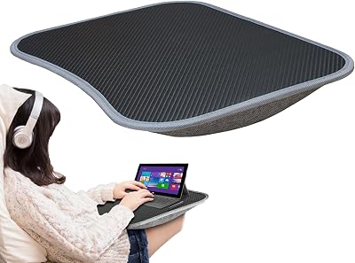 Portable Laptop Tray | Lightweight Lap Desk Laptop Tray with Pillow Cushion, Writing Padded Tray with Handle for Work