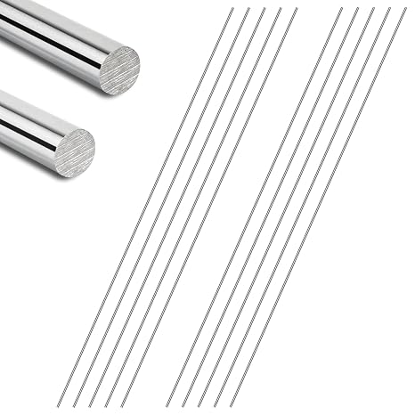 10 PCS 1.6mm(1/16") Dia 12" Length 304 Stainless Steel Rods SS Metal Rods