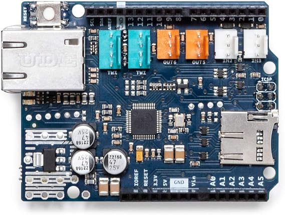 Arduino Ethernet Shield 2 [A000024] - WIZnet W5100 Networking Module, Easy Internet Connectivity for Arduino Projects, TCP/IP Protocol Support, Plug-and-Play for IoT and Automation