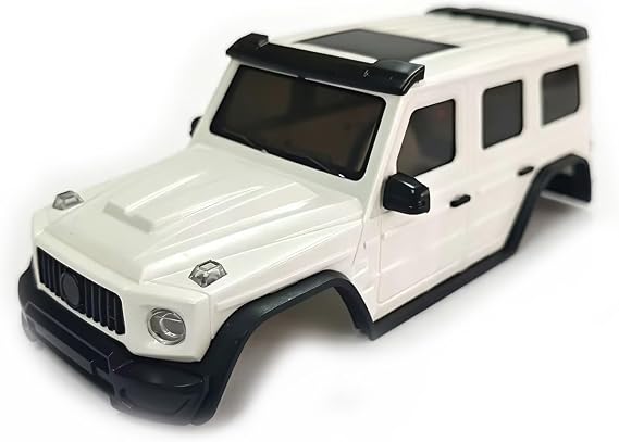1/30 RCクローラー プラスチックハードボディシェルカバーキット ライトバケットマウント付きスペアタイヤマウント交換部品 Axial SCX30 1:30スケールRCモデルカーDIYアップグレードアクセサリーホワイト