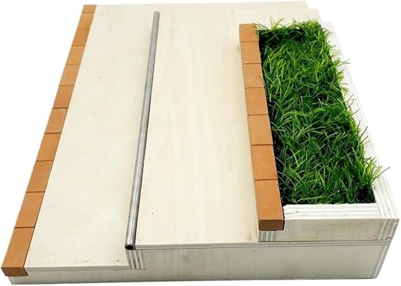 Fingerboard Obstacles Wooden Stairs Brick Metal Rod Artificial Grass Props for Finger Skateboard Park DIY Training Accessories