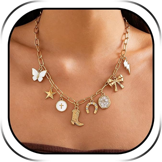 Western Jewelry for Women Cowgirl Necklace Western Outfit Dress Country Concert Outfits for Women Rodeo Outfit Shirts Native American Jewelry Accessories