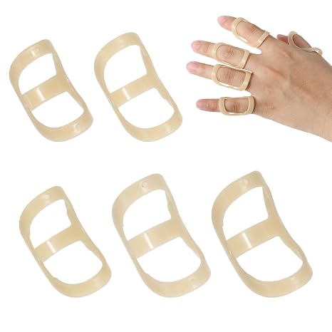 5Pcs Oval Finger Splints, Trigger Finger Splint Waterproof Mallet Finger Splint for Thumb Index Middle Pinky Ring Finger (Size 6,7,8,9,10)