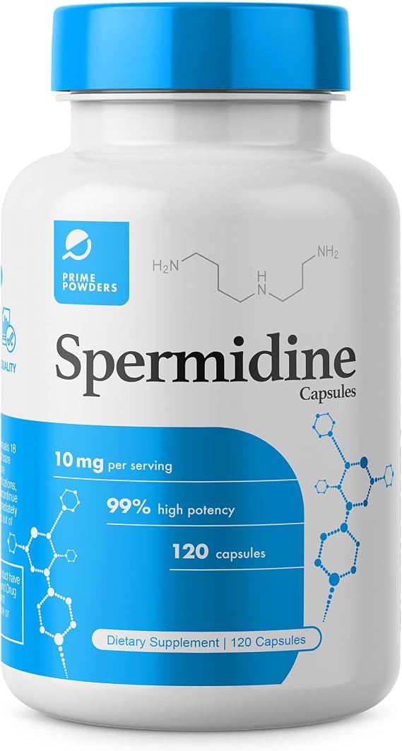 Prime Powders Spermidine Capsules, 99% Pure, Cellular Renewal Support
