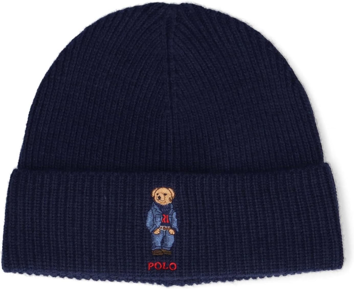 POLO RALPH LAUREN Men's Solid Denim Bear Beanie