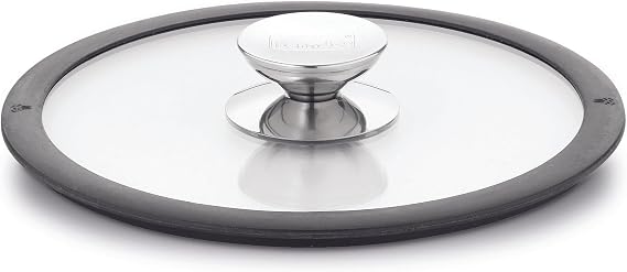 Berndes 20 cm Glass Lid with Black Silicon Rim