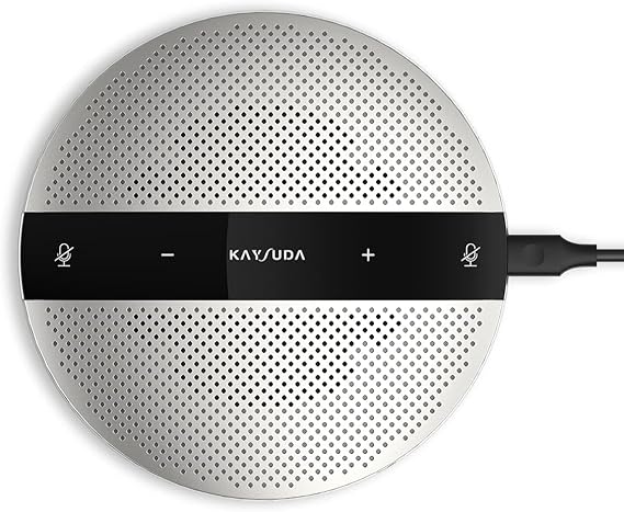 USB Speaker Phone 360 Omnidirectional Microphone Portable Conference Speakerphone Echo Cancellation for Teams, Zoom, VoIP Calls, Webinar, Phone, Call Center, Recording