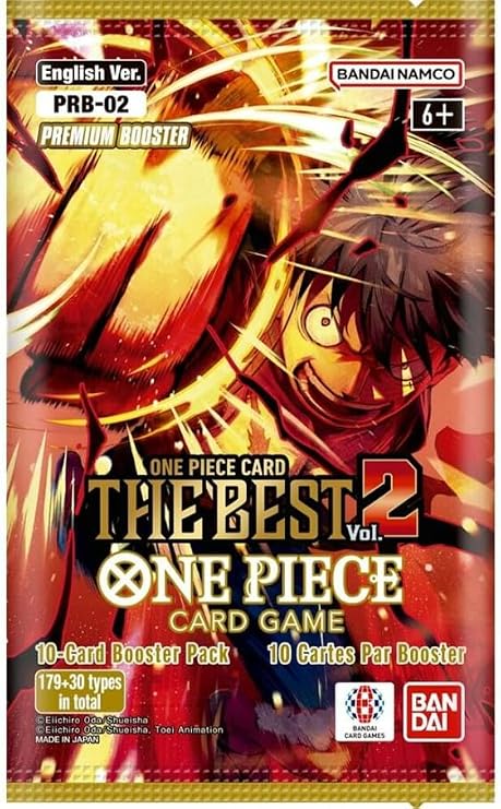 One Piece Card Game TCG - Premium Booster The Best Vol. 2 10 Card Booster Pack - PRB-02