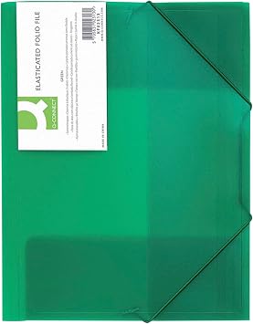 Q-Connect A4 Elasticated Folio - Green
