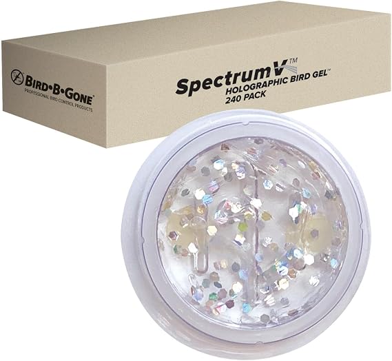 Bird B Gone SpectrumV Gel Dishes, 240-Pack, Holographic Bird Deterrent