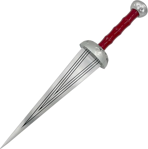 MedievalDepot Seven Deadly Sins Nanatsu Sword - Overall 29" - Engraved Metal Blade - Red Ergonomic Handle - Collector's Display