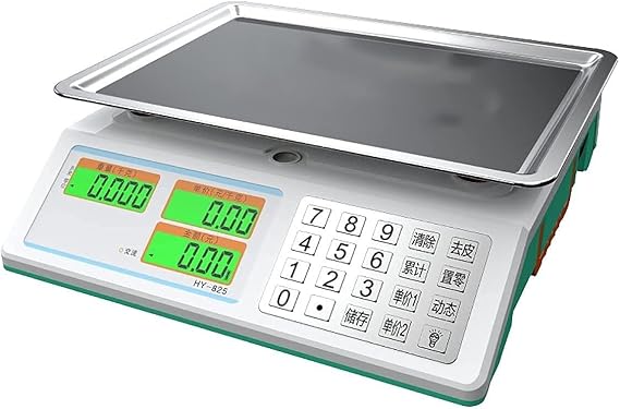 Digital Scales Food,Kitchen Food Scales Electronic Pricing Scale, Platform Scale, Double-sided Display, Supermarket Kitchen Small Platform Scale Commercial Electroni(Onecolor-Konkav platta 30kg