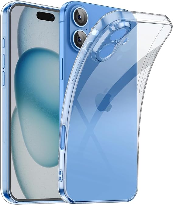 Ehr. iPhone 16 Plus Uyumlu Kamera Korumalı Darbe Önleyici Ultra Slim TPU Şeffaf Silikon Kılıf (Şeffaf, iPhone 16 Plus)