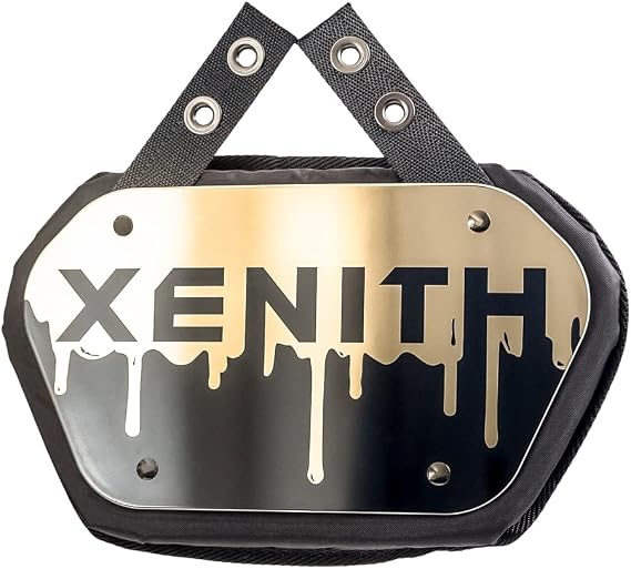 Xenith Elite Universal Football Back Plate- Lower Backplate for Shoulder Pads- Durable Adjustable Straps and High Impact Padding-Universal Fit for Youth and Varsity