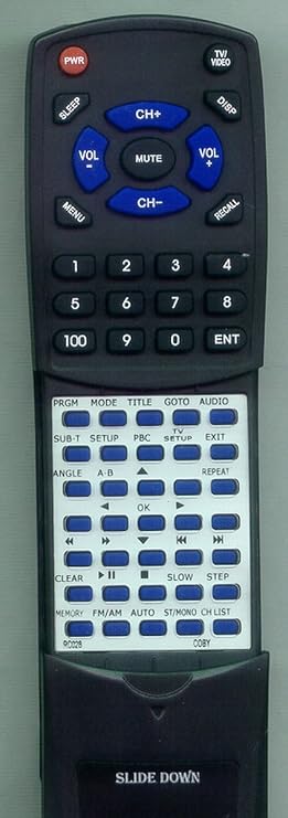 Replacement Remote Control for COBY KTFDVD1560, RC028, TFDVD577, KTFDVD1093