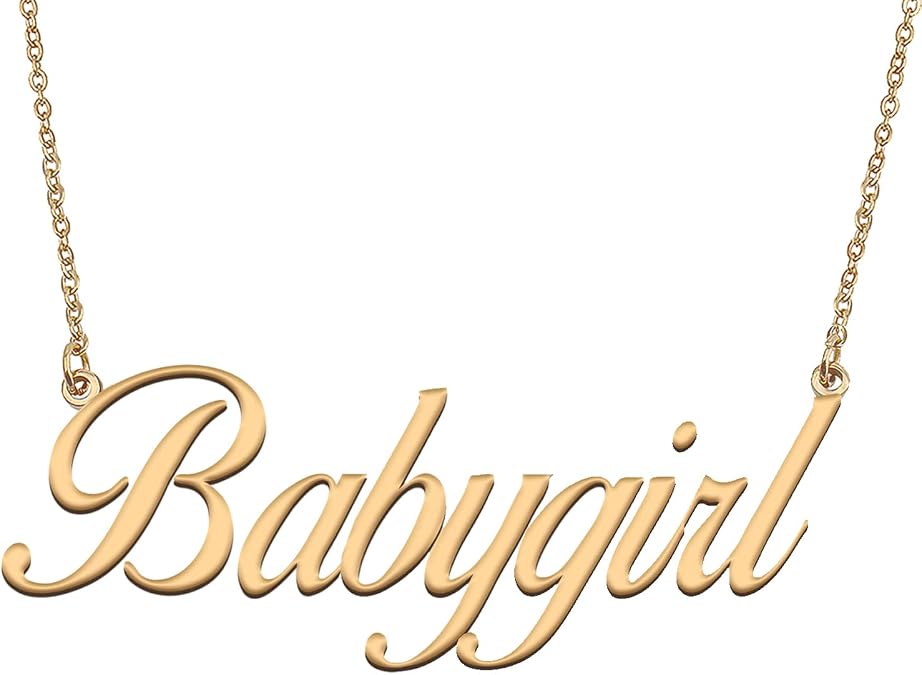 HUAN XUN Personalized Name Necklace Custom Letter Necklace for Womens