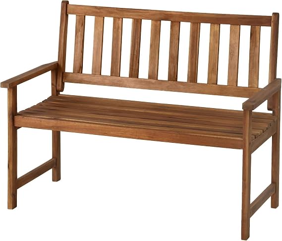 Patio Furniture Outdoor Patio Bench Wood Garden Bench Park Bench Acacia Wood for Pool Beach Backyard Balcony Porch Deck Garden Wooden Furniture, Natural Oiled