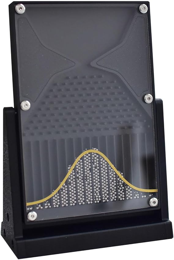 COYEUX Galton Board, Normal Distribution Mathematical Model, with Bell Curve, 12 * 18cm Acrylic, Physics Lab Teaching Tool, for Educators and Students