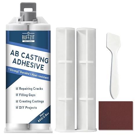 Super-Fast Casting Adhesive, Heavy Duty Epoxy Resin AB Glue, Waterproof & Heat Resistant, All-Purpose Bond for Metal, Plastic, Glass, Concrete & Ceramic Repair 2.8oz/80g (Blue)