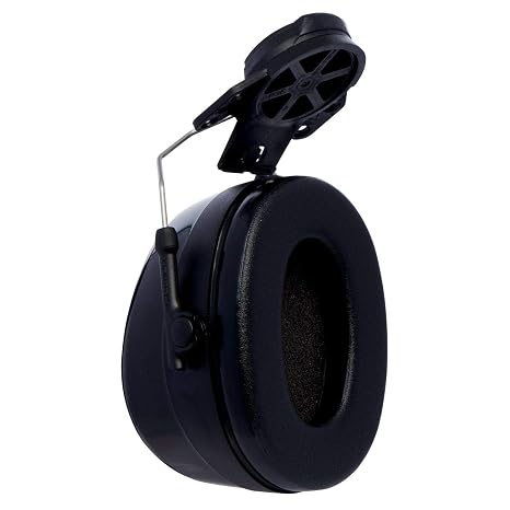 3M PELTOR ProTac III Headset, Hard Hat Attached, 23 dB, Listen-only, Black
