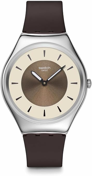 Swatch Skin Irony Unisex Watch Casual Polymer Brown Quartz Waterproof Hazel Delight