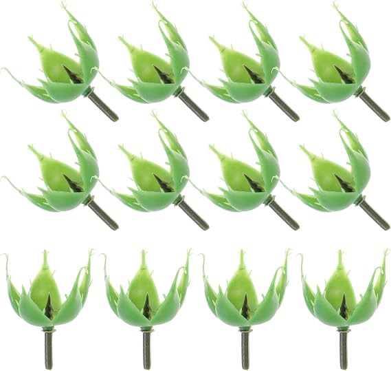 VOSAREA Artificial Flower Calyxes Fake Flower Sepals for Soap Making Plastic Calyxes for DIY Craft Flowers Floral Arrangement Bouquet Decoration DIY Materials