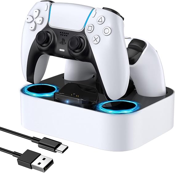 LVFAN Dual Controller Charger Station for PS5 Controllers