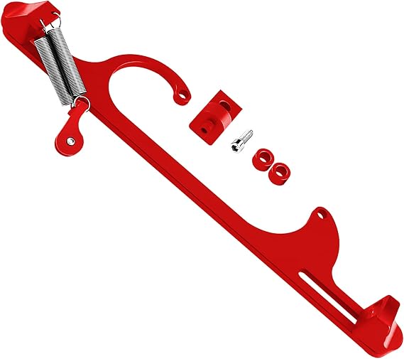 Throttle Cable Bracket for 4150 4160 Series Adjustable Carburetor Bracket Aluminum Throttle Brackets (Red)