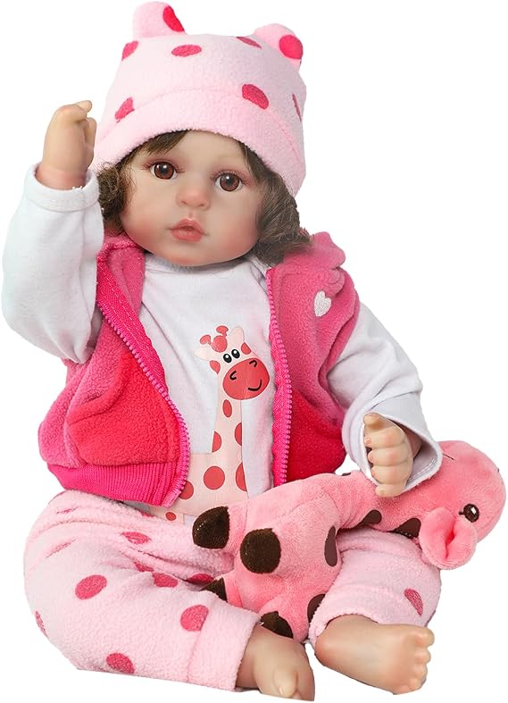 Reborn Realistic Newborn Baby Dolls, 18 inch Silicone Real Toddler Girl Lifelike